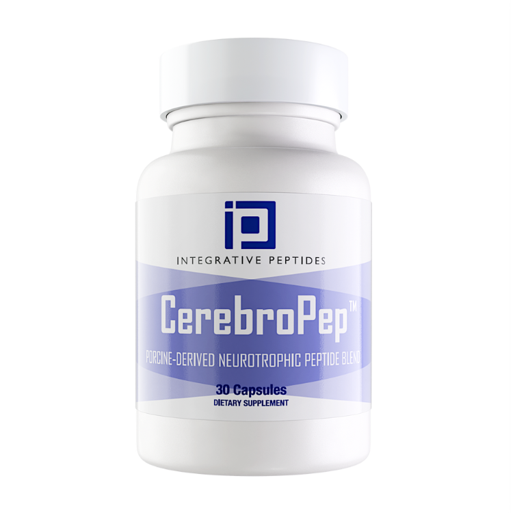 Cerebro pep porcine derived peptide blend 30 capsules front view product image