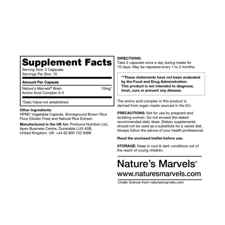 CNS bioregulator supplement facts