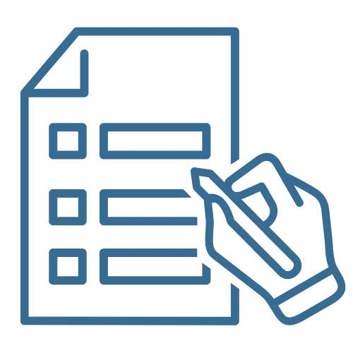 Completing an application form